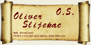 Oliver Slijepac vizit kartica